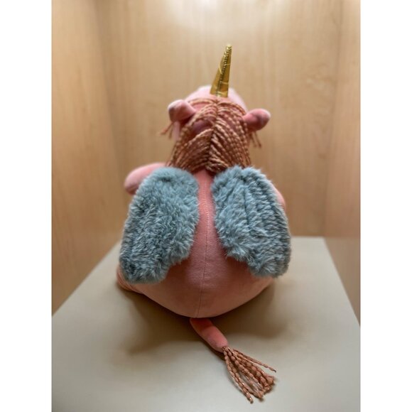 Pillowfort Weighted Plush Pegasus Throw Pillow Pink & Gold Polyester - Picture 3 of 10